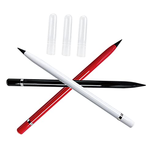 Sewroro 3St ewiger Bleistift schreiblern bleistift everlasting pencil ewige bleistifte mit radiergummi schwarze Buntstifte Druckbleistift Bleistifte zeichnen gravierte Bleistifte Metall von Sewroro