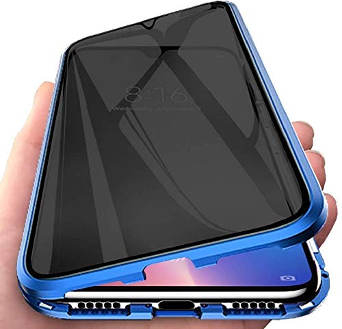 Sichtschutz Screen Kompatibel mit HONOR 90 Hülle, 360 Grad Protector Schutzhülle mit Kameraschutz, Magnetische Adsorption Metall Handyhülle, Privatsphäre Schutzfolie Gehärtetes Glas Case,Blau von Sewutoyu