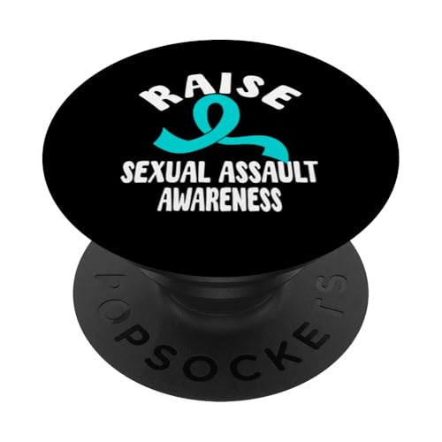 Raise Sexual Assault Awareness Teal Ribbon Sexual Missuse PopSockets Klebender PopGrip von Sexual Assault Awareness Month Support Design