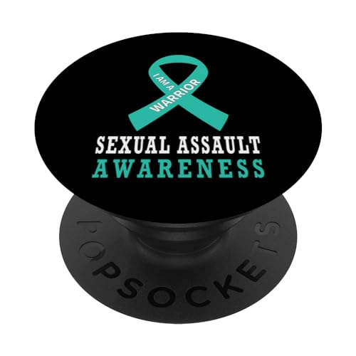 Band für sexuelle Angriffsbewusstsein Krieger, Blaugrün PopSockets mit austauschbarem PopGrip von Sexual Assault Awareness products (Lwaka)