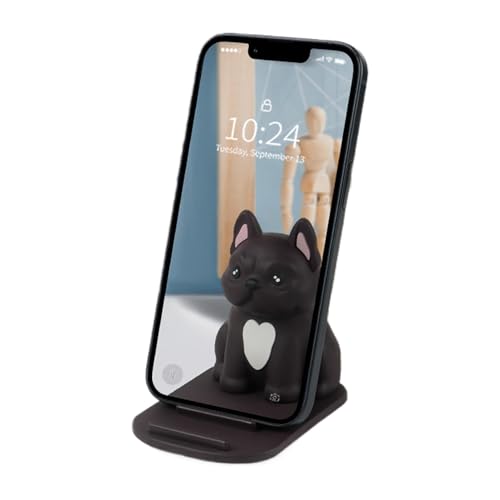 Sghtil Hunde Telefonständer für Schreibtisch, französischer Bulldog -Telefonhalter | Telefonunterstützung - Netter Bulldog -Handy -Ständer Cartoontiere Smartphone -Schreibtischhalter für Ornament von Sghtil