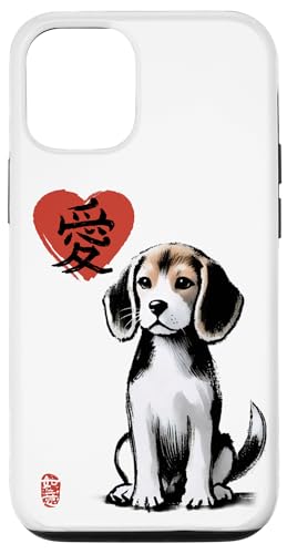 Beagle Dog Sumi-e Art - Japanisches Love Kanji Design Hülle für iPhone 12/12 Pro von Shadoori Fashion - Sumi-e Ink Japanese Aesthetic