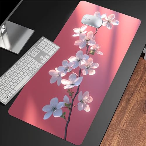 Gaming Mauspad XXL Kirschblütenrosa - Groß Mousepad 800x400x2mm - rutschfeste Schreibtischunterlage für Gaming und Büro - Fransenfreie Ränder - Improved Precision and Speed Gaming Mauspad XXL Kirschblütenrosa - Groß Mousepad 800x400x2mm - rutschfeste Schreibtischunterlage für Gaming und Büro - Fransenfreie Ränder - Improved Precision and Speed von ShangShengzi