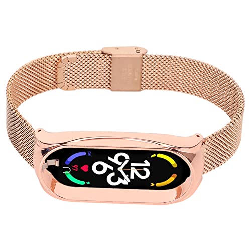 Shanrya Smartwatch-Mesh-Band, Präzise Verstellbares Edelstahl-Elegantes Smartwatch-Band für Frauen für die Büroarbeit (Roségold) von Shanrya