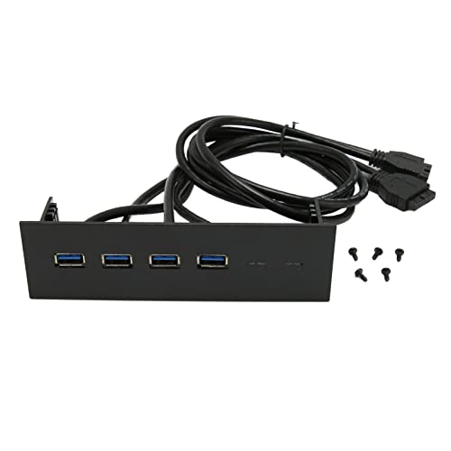 Shanrya USB 3.0-Hub-Frontblende, Frontblende des Optischen Laufwerks Multifunktionale Breite Kompatibilität für 5,25-Zoll-PC-Gehäuse von Shanrya