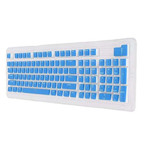 Tastatur-Tastenkappen, High Durability FOS Step Tastenkappe für 87 Tastaturen für 108 Tastaturen(Blau Weiss) von Shanrya