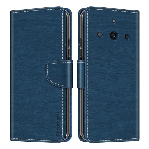 Shantime Schutzhülle für Oppo Realme Narzo 60 5G (6,4 Zoll), Leder, Brieftaschenformat, Kartenhalter, Ständer und weiche TPU-Innenhülle für Oppo Realme Narzo 60 5G (6,4 Zoll), Blau von Shantime