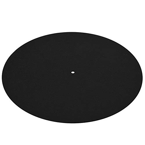 Plattenpad, ultradünnes antistatisches schwarzes Plattenspieler-Plattenpad mit 290 mm Durchmesser Antistatische Flache weiche Matte, Slipmat-Mattenpad Filz von Sharainn