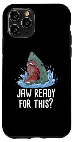 Hülle für iPhone 11 Pro Jaw Ready For This Hai für Kinder, Mädchen und Jungen von Shark World Co.