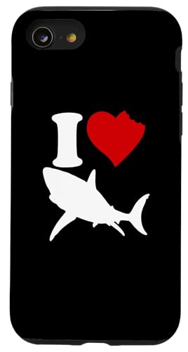 Hülle für iPhone SE (2020) / 7 / 8 Ich liebe Haie Rotes Herz Lustiger Hailiebhaber Ich liebe Haie von Shark World Co.