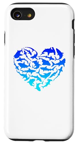 Hülle für iPhone SE (2020) / 7 / 8 Shark Heart Ich liebe Haie Shark von Shark World Co.