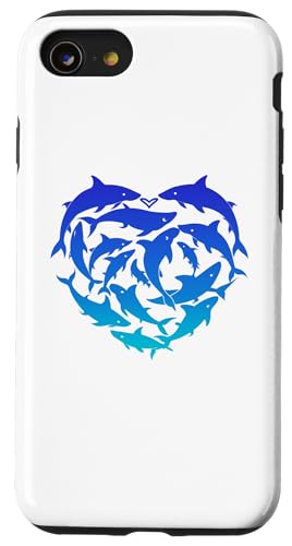 Hülle für iPhone SE (2020) / 7 / 8 Shark Heart Ich liebe Haie von Shark World Co.