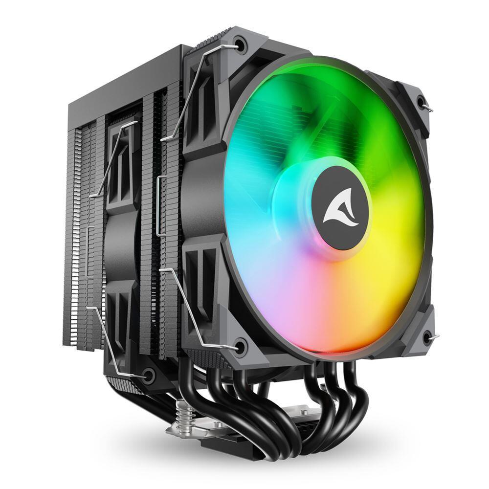 Sharkoon A60 RGB Dual-Tower-Luftkühler 260W TDP schwarz Sharkoon A60 RGB Dual-Tower-Luftkühler 260W TDP schwarz von Sharkoon