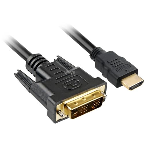 Sharkoon HDMI auf DVI-D Kabel 19-polig 5m schwarz von Sharkoon