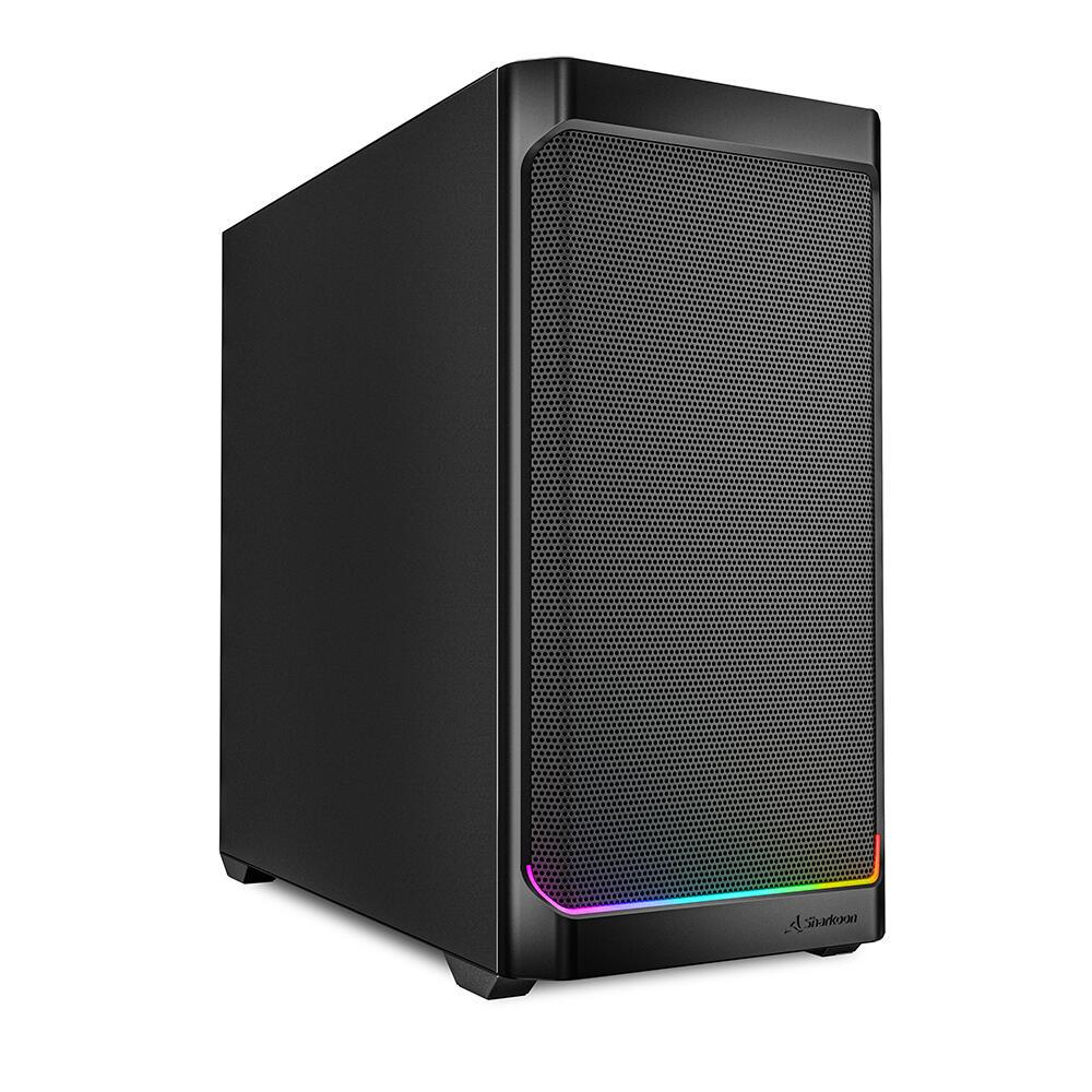 Sharkoon PC Gehäuse MK4 RGB Strip Black Micro-ATX schwarz von Sharkoon