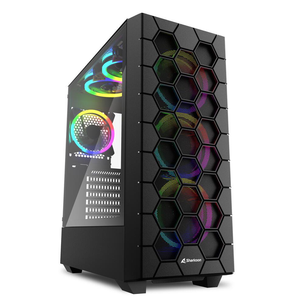 Sharkoon PC Gehäuse RGB HEX ATX schwarz von Sharkoon