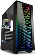 Sharkoon RGB LIT 200 - Midi Tower - PC - Schwarz - ATX - micro ATX - Mini-ITX - Rot/Grün/Blau - Taschenlüfter - Vorderseite (4044951028160) von Sharkoon