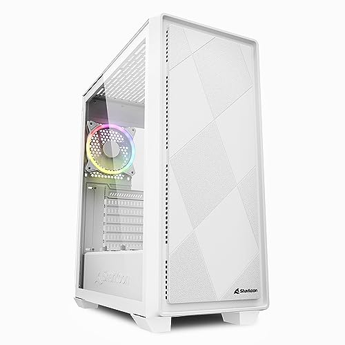 Sharkoon VS8 RGB Midi ATX PC Gehäuse, weiß von Sharkoon