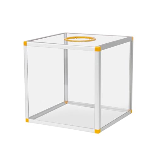 Sharplace Transparente, Tombola-Hülle, Kommentarbox, Sammelbox, Spendenbox, quadratische Tombola-Ballspielbox für Geschäfts-Spendensammlung, Sechs Seiten Frei, 25x25x25cm von Sharplace