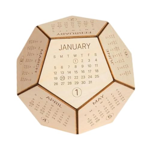 Sharplace -Würfelkalender 2025, Holz-Tischkalender, Desktop-Neujahrsgeschenke, Dekorationskalender 2025 für Chef, männlich, Angestellte, Männer von Sharplace