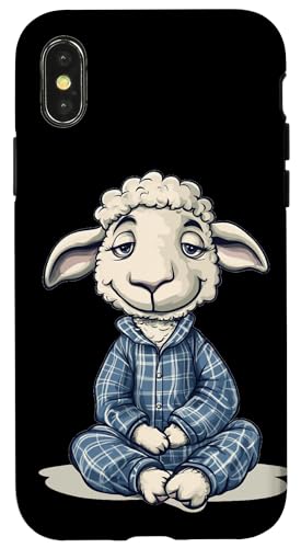 Hülle für iPhone X/XS Schlafenszeit Spaß mit diesem lustigen Schaf im Schlafanzug von Sheep Pajama