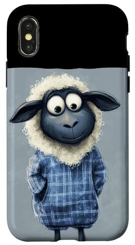 Hülle für iPhone X/XS Schnarchen Sie zusammen mit diesem lustigen Pyjama-Schaf von Sheep Pajama