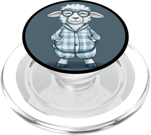 Schaflich lustig im Schlafanzug für ein Lächeln Kostüm PopSockets PopGrip für MagSafe von Sheep Pajama