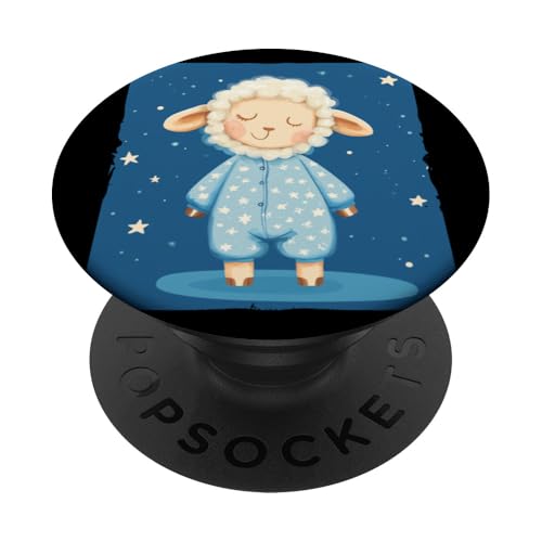 Schlafiges Schaf im verträumten Pyjama-Kostüm PopSockets Klebender PopGrip von Sheep Pajama