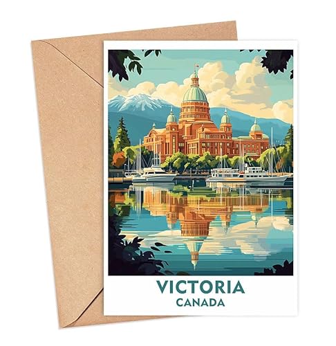 Victoria City Grußkarte – Kanada Reisekarte – Victoria Travel Art – Victoria City Karte Geschenk – Stadt-Grußkarte – Victoria Kanada Andenkenkarte – Victoria Travel Card – Victoria Trip Geschenk von ShelbyShops