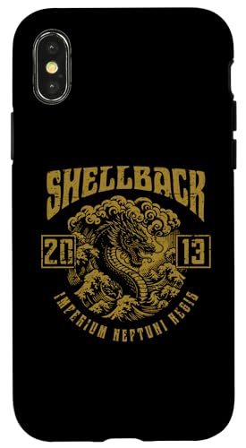 Hülle für iPhone X/XS Shellback 2013 Equator Crossing Design für das Jahr 2013 von Shellback Designs for Shellback Sailors