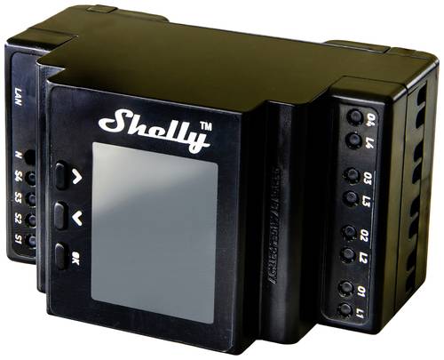 Shelly 4Pro PM Hutschienenrelais Bluetooth, Wi-Fi von Shelly