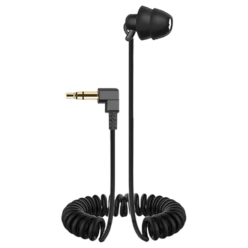 Einseitiger Ohrhörer – In-Ear-Ohrhörer mit Kabel – kabelgebundenes Headset, geräuschisolierend, 3,5-mm-Stecker, Sport-Ohrstöpsel, Stereo-Kopfhörer für Smartphones, PC, MP3-Player von Shenrongtong