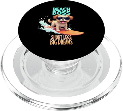 Cooler Shih Tzu Surfing Dog PopSockets PopGrip für MagSafe von Shih Tzu Fun Designs