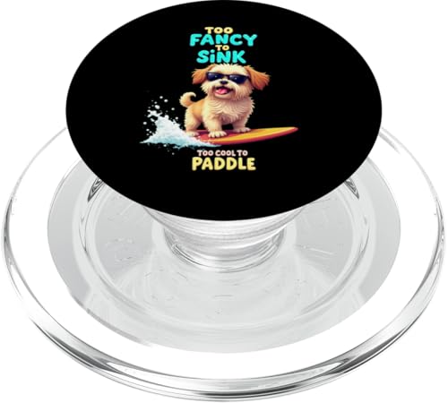 Cooler Shih Tzu Surfing Dog PopSockets PopGrip für MagSafe von Shih Tzu Fun Designs