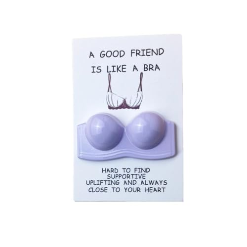 Lustige Freundschaftskarte, "A Good Friend Is Like A Bra", Karte für beste Freunde mit Kunstharz für beste Freundin, Bestie BH, lustig von Shinyruo