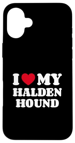 Hülle für iPhone 16 Plus I Love My Halden Hound Haldenstøver Halden-Bracke von Shirts & Geschenke für Hundebesitzer, Hundehalter