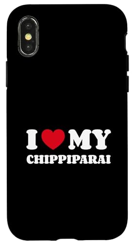 Hülle für iPhone X/XS I Love My Chippiparai Hund Herz Liebe von Shirts & Geschenke für Hundebesitzer, Hundehalter