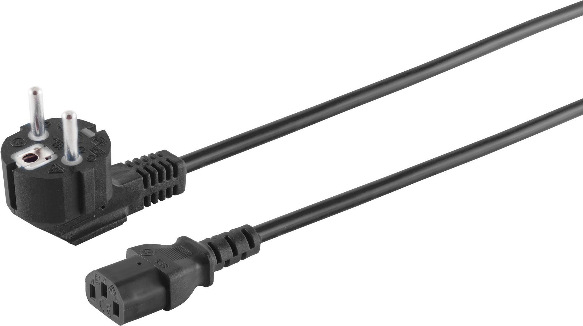 S/CONN maximum connectivity Netzanschlusskabel, Schutzkontaktstecker 90� auf Kaltger�tebuchse, 230 V f�r Kaltger�te, CEE7/7-C13, VDE, 3,0m (60006-3) von ShiverPeaks