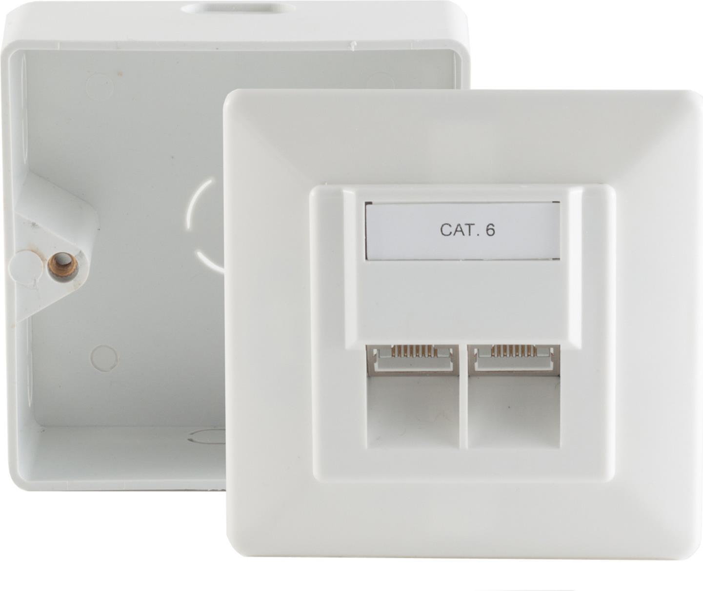 S/CONN maximum connectivity Netzwerkdose-cat. 5e Netzwerkdose 2-Fach, Aufputz/ Unterputz-SET / 4 St�ck (74251-SET-4) von ShiverPeaks