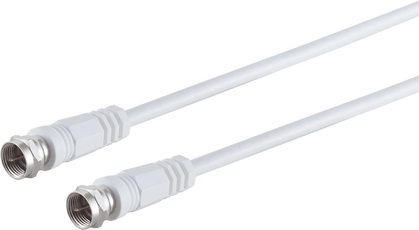 S/CONN maximum connectivity Sat-Anschlu�kabel, F-Stecker - F-Stecker, 100% geschirmt, 3c2c mit Central PIN, > 80 dB, wei�, 5,0m (80095-32) von ShiverPeaks