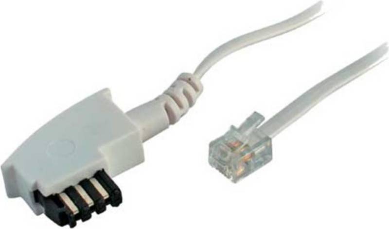 S/CONN maximum connectivity TAE-F Stecker - Western St. 6/4 Universal, wei� 6m (70006-W) von ShiverPeaks