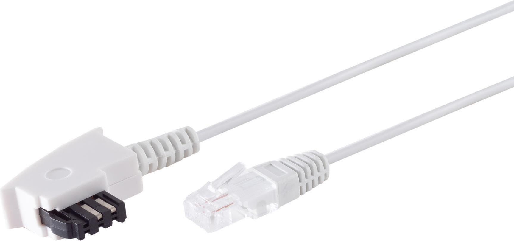 S/CONN maximum connectivity TAE-F Stecker auf RJ45 Stecker, VDSL Routerkabel, weiß, 10,0m (12-09076) von ShiverPeaks