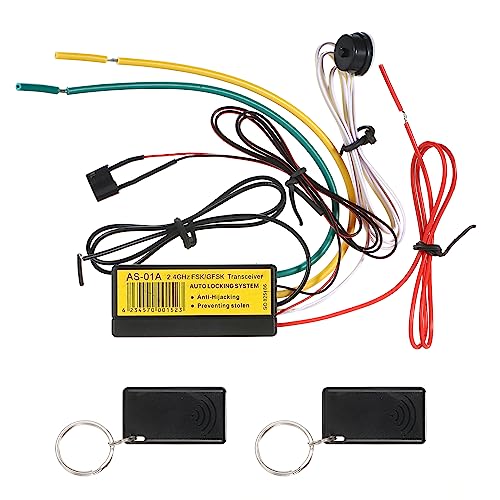 Shkalacar Auto Alarm System, 2,4GHz Wegfahrsperre mit CR2032 Batterie, Alarmmodus und Anti Hijacking, Anti Diebstahl Sicherheitssystem für 12V Fahrzeuge von Shkalacar