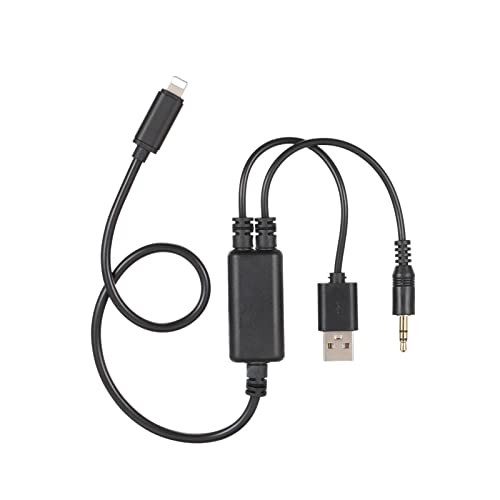 Shkalacar Klinkenkabel, Audio USB Kabel, Plug-and-Play, AUX Adapter kompatibel mit BMW & Mini iPod iPhone 6 7 8 X XS XR Interface von Shkalacar