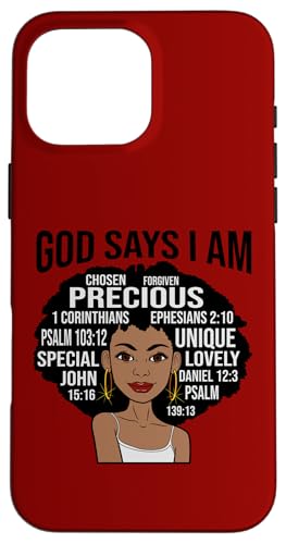 Gott sagt, ich bin eine schwarze Christin Melanin Christians Sista Hülle für iPhone 16 Pro Max von Shoppe