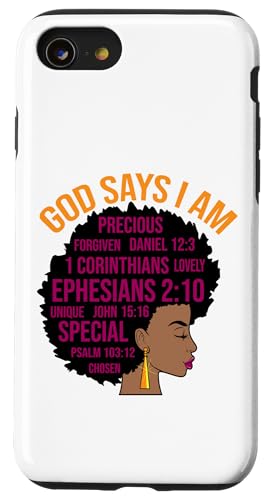 Gott sagt, ich bin eine schwarze Christin Melanin Christians Sista Hülle für iPhone SE (2020) / 7 / 8 von Shoppe