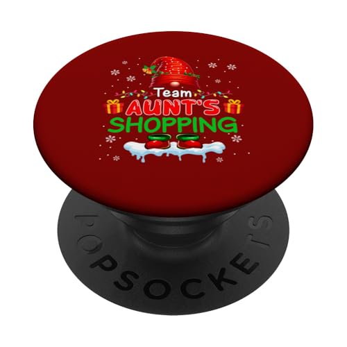 Team Aunt's Shopping Xmas Gnome Shopping Lover Family PopSockets Klebender PopGrip von Shopping Christmas Costume