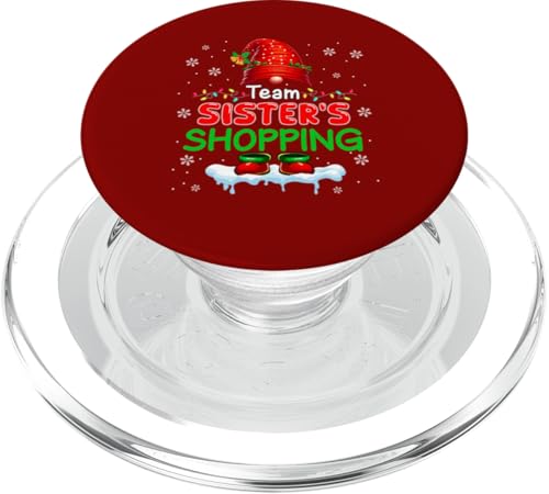 Team Sister's Shopping Xmas Gnome Shopping Lover Family PopSockets PopGrip für MagSafe von Shopping Christmas Costume