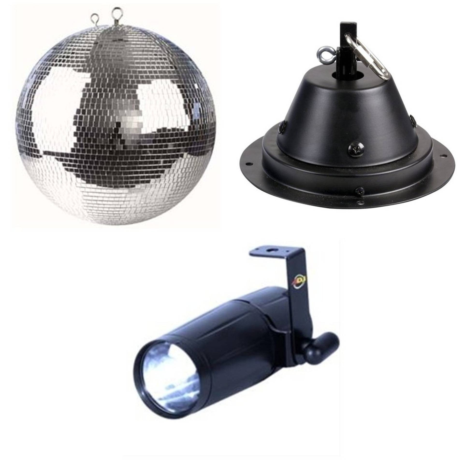 Showtec 60407 disco ball + motor + pin spotlight von Showtec