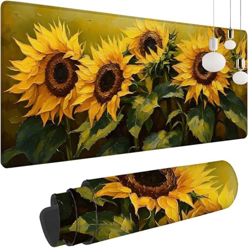 Anlage Sonnenblume Mauspad XXL 1000x600x3mm, Speed Gaming Mousepad, Schreibtischunterlage mit Rutschfester Gummibasis, Großer Schreibtisch Schutz Mauspad, Gaming Zubehör für Office Zimmer Deko Z-482 Anlage Sonnenblume Mauspad XXL 1000x600x3mm, Speed Gaming Mousepad, Schreibtischunterlage mit Rutschfester Gummibasis, Großer Schreibtisch Schutz Mauspad, Gaming Zubehör für Office Zimmer Deko Z-482 von Shozhoo